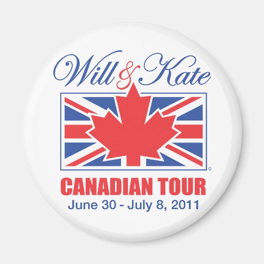 AIMANT WILL & KATE CANADIAN TOUR (Devant)