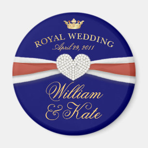 Aimant William et Kate - cadeau commémoratif de mariage