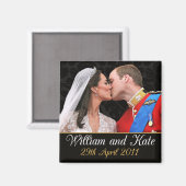 Aimant William et Kate le Mariage royal baiser (Recto/Verso)