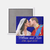 Aimant William et Kate le Mariage royal baiser (Recto/Verso)