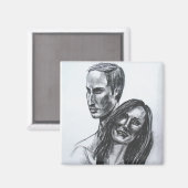 Aimant William et Kate Mariage (Recto/Verso)