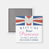Aimant William & Kate - Cadeau commémoratif Royal Baby (Recto/Verso)