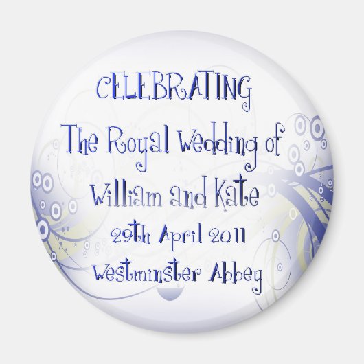 Aimant William & Kate Royal Mariage Objets de collection  (Devant)