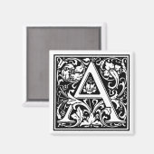 Aimant William Morris Alphabet "A" (Recto/Verso)