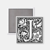 Aimant William Morris Alphabet "J" (Recto/Verso)