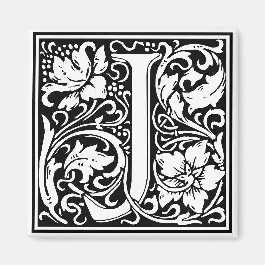 Aimant William Morris Alphabet "J" (Devant)