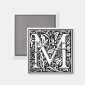 Aimant William Morris Alphabet "M" (Recto/Verso)