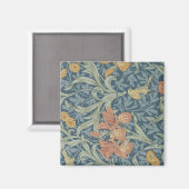 Aimant William Morris Art Décoratif Iris Motif (Recto/Verso)