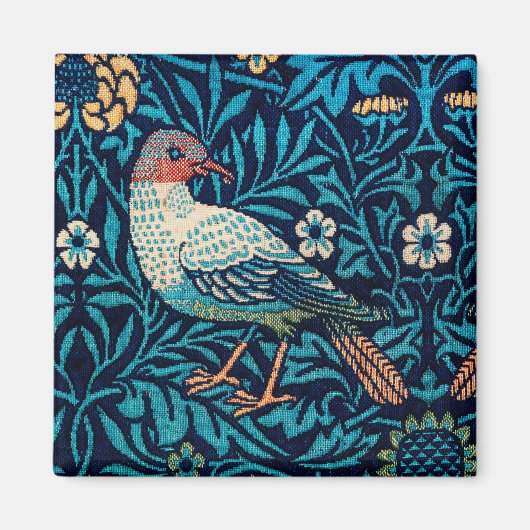 Aimant William Morris Birds Art Nouveau Motif Floral (Devant)