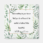 Aimant William Morris, citant, N'Avez Rien... (Devant)