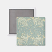 Aimant William Morris Classique Tulipe Bleu Floral (Recto/Verso)