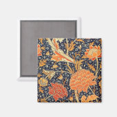 Aimant William Morris Cray Floral Art Nouveau Motif (Recto/Verso)