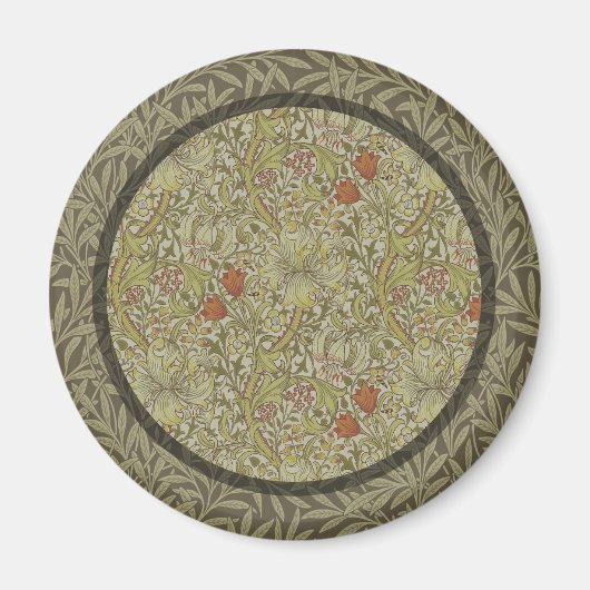 Aimant William Morris Floral Lys willow art design (Devant)