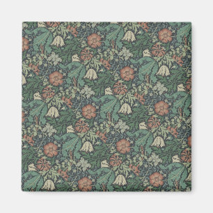 Aimant William Morris Floral Vintage Rose Vert Compton