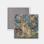 Aimant William Morris Forest Rabbit Floral Art (Recto/Verso)