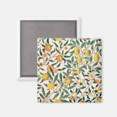 Aimant William Morris Fruit grenade Ornement blanc (Recto/Verso)