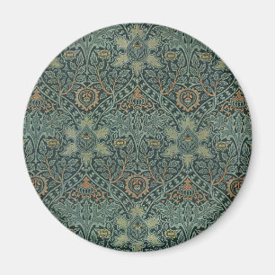 Aimant William Morris Ispahan Vert sarcelle Floral Art