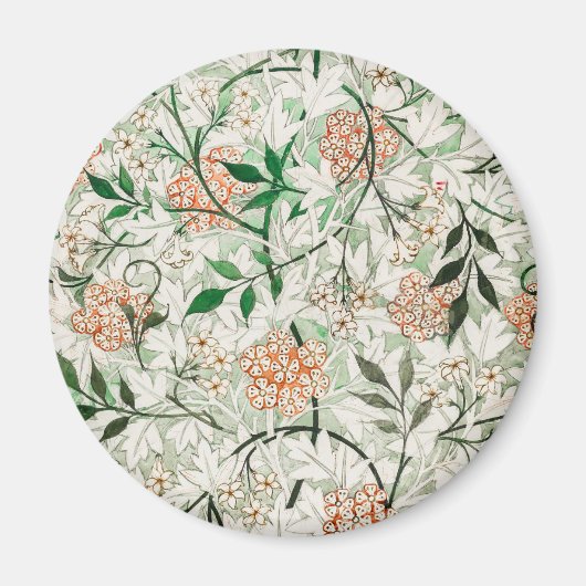 Aimant William Morris Jasmine Garden Flower Classic (Devant)