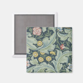 Aimant William Morris Leicester Carnation des fleurs Feui (Recto/Verso)