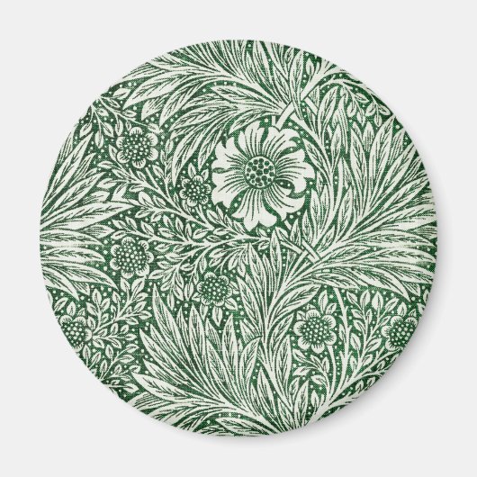 Aimant william morris marigold vert floral fleur (Devant)
