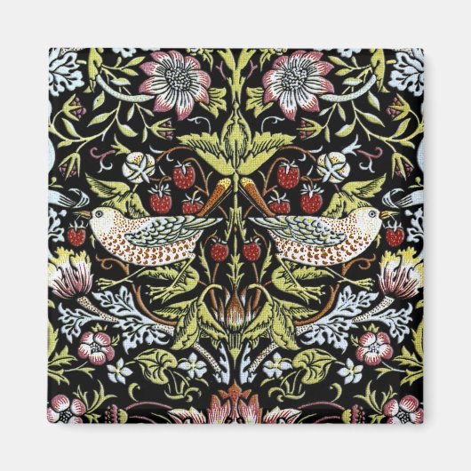 Aimant William Morris oiseaux et fleurs 2 (Devant)