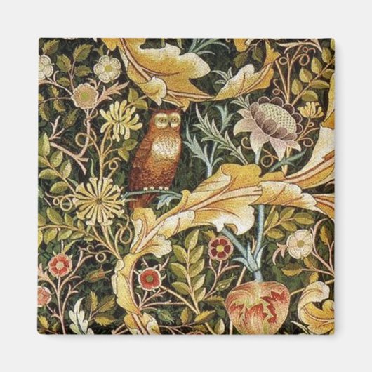 Aimant William Morris Owl et Acanthus (Devant)