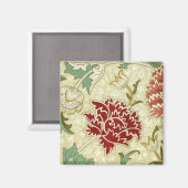 Aimant William Morris Papier peint fin rouge floral (Recto/Verso)