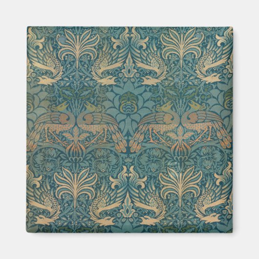 Aimant William Morris Peacock and Dragon Textile Design (Devant)