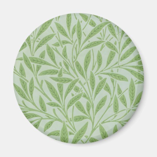 Aimant William Morris Saule Fleur Classique Vert (Devant)