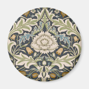 Aimant William Morris Severn Bleu de Nuit Floral Art