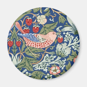 Aimant William Morris Strawberry Thief Corail Marine