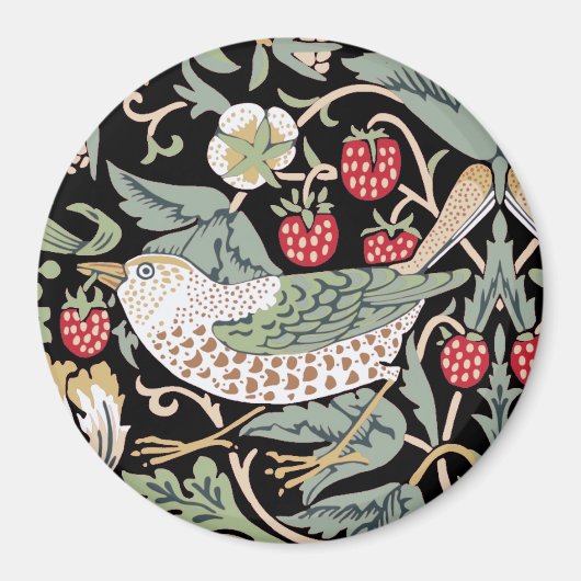 Aimant William Morris Strawberry Thief I Black Birds (Devant)
