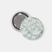 Aimant William Morris Wallflower bleu damas floral (Recto/Verso)
