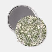 Aimant : William Morris Windrush Motif Vert : Vintage (Recto/Verso)