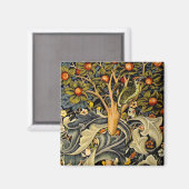 Aimant William Morris Woodpecker Tapestry Arts & Artisana (Recto/Verso)