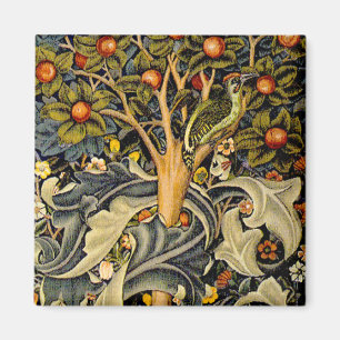 Aimant William Morris Woodpecker Tapestry Arts & Artisana