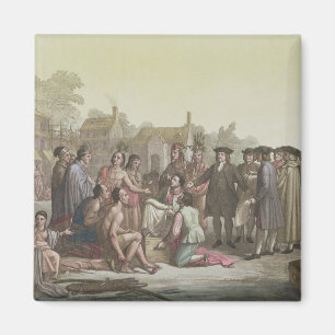 Aimant William Penn négociant le traité menant au