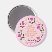 Aimant William Shakespeare, Floral rose et violet (Recto/Verso)