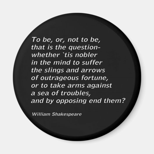 Aimant William Shakespeare`s "Hamlet" (Devant)