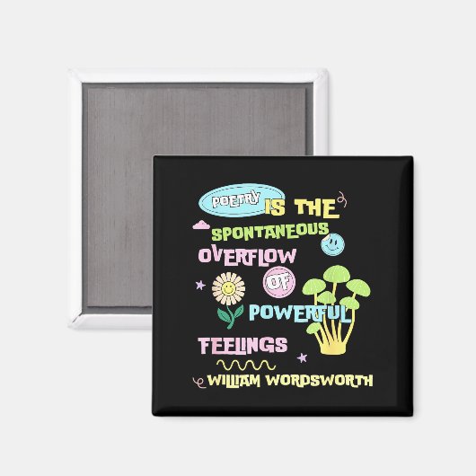 Aimant William Wordsworth Quote Etry Em Writing Writer Gi (Recto/Verso)