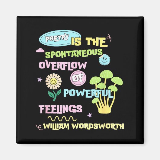 Aimant William Wordsworth Quote Etry Em Writing Writer Gi (Devant)