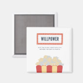 Aimant Willpower ne termine pas votre pop-corn (Recto/Verso)