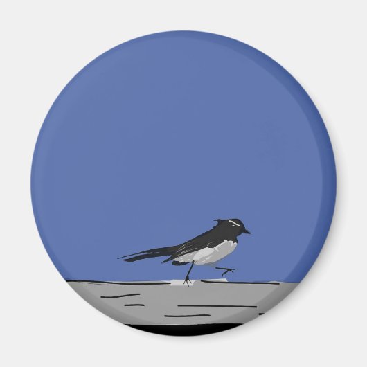 Aimant "Willy Wagtail" (Bue) (Devant)