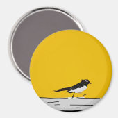Aimant "Willy Wagtail" (jaune) (Recto/Verso)