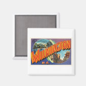Aimant Wilmington #2 North Carolina NC Carte postale Vint (Recto/Verso)