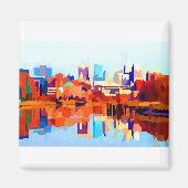 Aimant Wilmington Delaware Skyline par Jon Baran (Devant)