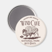 Aimant Wind Cave National Park Gift for nature Lovers (Recto/Verso)