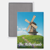 Aimant Windmill La Pays-Bas (Recto/Verso)