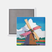 Aimant Windmill, néerlandais, ajouter du texte (Recto/Verso)