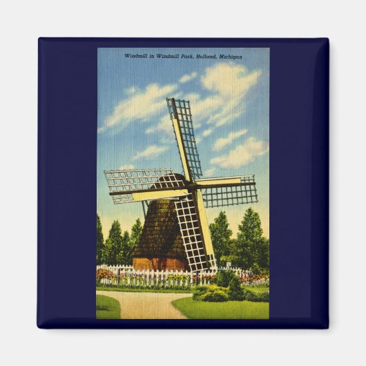 Aimant Windmill Park Holland, Michigan Vintage (Devant)